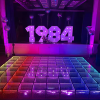 Piso de Baile Interactivo con Espejo LED 3D, Diseño Modular Portátil y Personalizable, para Bodas y Fiestas de Lujo
