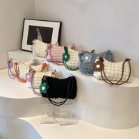 2024 nouveauté filles sac Chic unique épaule bandoulière décontracté sac à main bulle doux Floral Design sac à main pour les femmes
