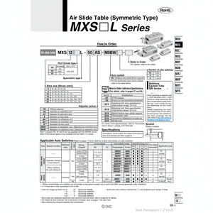 MXS20L-20โต๊ะสไลด์ลมนิวเมติก SMC - Product Image 1