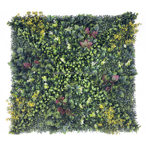 Chất lượng cao UV kháng nhân tạo thực vật tường thực tế mềm màu xanh lá cây cảnh quan với cỏ hoa lá cảm ứng - Product Image 6