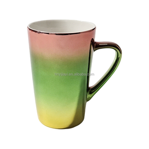 แก้วกาแฟเซรามิกขนาดใหญ่ <span class=keywords><strong>11</strong></span> ออนซ์ พิมพ์โลโก้ตามสั่ง สีรุ้ง - Product Image 1