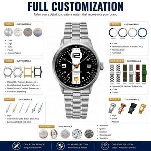Fabricant OEM ODM de montres en quartz personnalisées de qualité supérieure avec logo, super lumineuses, entièrement en acier inoxydable, montres de ville pour hommes - Product Image 2