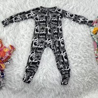Lot de Combinaisons Bébé en Bambou avec Fermeture Éclair Bidirectionnelle, Respirantes, Lavables, Écologiques, Style Européen-Américain, Vente en Gros, Couleurs Personnalisables
