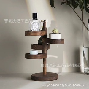 Wooden <b>Desktop</b> <b>Shelf</b> 5 Layers Round Multipurpose Organizer For Jewelry Succulents Office Storage Standing Type - Product Image 3