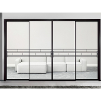 Gute Qualität Kosten Slim Profile Aluminium Glass chiebetür system Anpassen