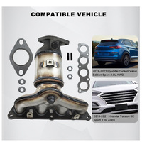 Convertisseur catalytique avant à haut débit pour Hyundai Tucson 2019-2021 Moteur 2.0L Nu 28510-2EPE0 674-854 Ajustement direct SANS voyant d'avertissement (CEL)