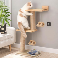 Sistema de Escalada para Gatos con Diseño de Villa, Montaje en Techo y Escaleras de Pared, Ahorro de Espacio, Árbol de Actividades para Interiores para Hogares con Múltiples Gatos