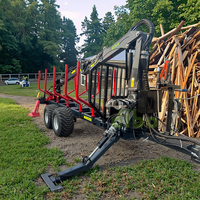 Attrezzature Forestali Woody: Rimorchi 4WD per Trasporto Legname, Gru con Pinza, Caricatori, Joystick, Motore Inclinabile, Cuscinetti, Cambio, Telecomando