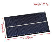 6V 160mA 0.96W Solar Panel 110X60MM Standard Epoxy Polycrystalline Silicon DIY Battery Power Charge Module Mini Solar Cell