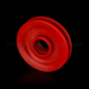 Nhà Máy Giá Rẻ Giá <span class=keywords><strong>Nylon</strong></span> Nhựa V Rãnh Nhỏ Màu Đỏ Dây Ròng Rọc Bánh Xe - Product Image 4