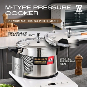 Casserole à pression en acier inoxydable 304 haute efficacité avec soupape de sécurité à 6 niveaux, compatible induction, finition polie miroir - Product Image 5