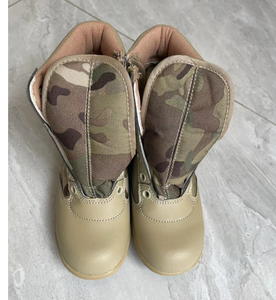 DFTSB115 Botas Tácticas para Niños y Estudiantes, Transpirables, de Microfibra, con Cierres Laterales, Color Negro, Bronceado y Caqui - Product Image 3