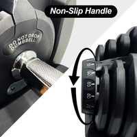 Ensemble d'haltères de fitness 40 kg, réglables de 10 lb à 90 lb, pour exercices de force, poids libres