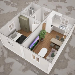 Casa Contenedor de Estructura de Acero Expandible de Doble Ala Personalizable, Hogar Móvil Plegable, Prefabricado Portátil de Montaje Rápido - Product Image 2