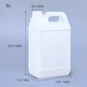 5 Liter Hdpe Plastic Flessen Emmer 5 Liter Vierkante Grote Drum Met Handvat