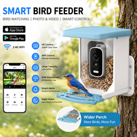 Mangeoire à oiseaux automatique intelligente Sunnyile SY-B2 de luxe, OEM d'usine, écologique, pour extérieur, suspendue à un arbre, avec caméra HD 2.5K et énergie solaire