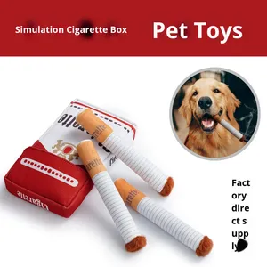 Плюшевая игрушка для собак в форме сигареты со звуком, в коробке, прочная, для жевания, чистки зубов, с возможностью скрытия лакомства, трубка-сумка, в наличии - Product Image 4