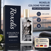 Eau de Cologne Woody pour Homme 50ml Parfum Longue Durée Flacon Carré Transparent Bouchon Doré Vaporisateur Unisexe Expédition depuis l'Entrepôt International