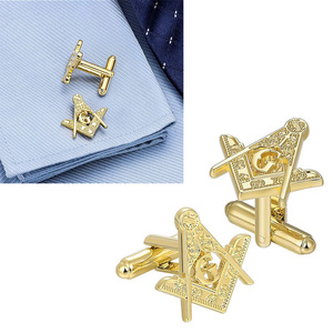 Boutons de manchette personnalisables en métal doré émaillé <span class=keywords><strong>avec</strong></span> logo, pour hommes, <span class=keywords><strong>avec</strong></span> nom et motif lion, vente en gros - Product Image 5