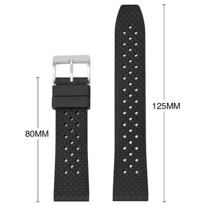 Nouveau style de bracelet de montre universel en caoutchouc FKM 18-24MM à libération rapide, étanche, bracelet de remplacement pour montre Seikoo <span class=keywords><strong>Citzen</strong></span> - Product Image 2