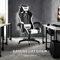 Fauteuil de Jeu Inclinable en Cuir RGB LED, Lumière Ambiante, Pivotant à 360 Degrés, en PU et Nylon, Échantillon Gratuit, pour Bureau et Gamers