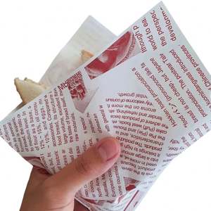 Customized 80g Pallet Craft Paper Food Safe Grade Greaseproof PE A4 <b>Wrap</b> for Burgers Pizza Snacks Custom Sandwiches <b>Waxed</b> - Product Image 1