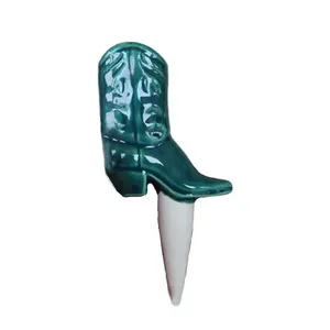 Custom Vintage Western Cowboy Boot Água Concurso Rega Spike Boot Cerâmica Auto Rega Spikes Indoor Outdoor Garden Tool