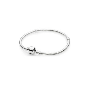 Bracciale con Catena a Serpente in Argento Sterling S925 con Chiusura Rotonda Elegante, Adatto per Perline Fai-da-Te, Gioielli di Moda per Donne - Product Image 2