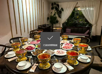 Deyanhaohuo Ensemble chauffe-plat en cuivre cloisonné avec intérieur émaillé, poignée dorée en alliage de zinc, antiadhésif, huile minérale, Chine