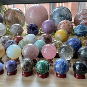 Bán Sỉ Nhiều Quả Cầu Pha Lê Chữa Bệnh Sodalite Mookaite Tự Nhiên Thạch Anh Tím Thạch Anh Tím Trong Suốt Quả Cầu Thạch Anh Hồng Để Trang Trí - Product Image 3