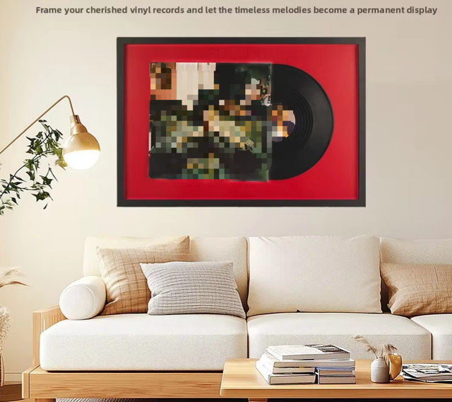 Vinyl Record Photo Frame Display Stand 12 Inch CD Album Wall Mountable Storage Mirror Frame Vinyl Shadow Box Frame