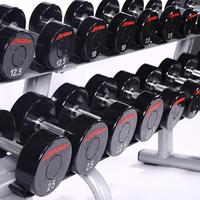 Gym Komersial Harga bagus CPU kepala bulat kekuatan bulat bumper dumbel kustom Set Halter uretana