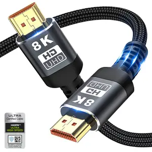 立杰工厂电缆HDMI至HDMI 2.1V 8k超高速认证测试高标准镀金HDMI电缆8 K