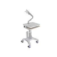 Chariot de scanner dentaire multifonctionnel, chariot médical mobile, base en forme de X, prise de courant de 3 mètres incluse, support de scanner universel
