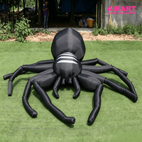 Décoration d'Halloween personnalisée, grande araignée gonflable noire de 3 mètres, araignée gonflable pour la pelouse, événement, décoration de maison hantée