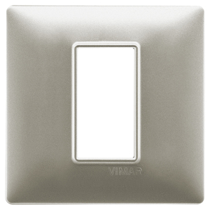 Vimar Wall <b>Switch</b> Matt Nickel Plate 1 Gang 8x13cm - Product Image 1
