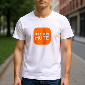 T-shirt Mute bianca unisex in cotone, abbigliamento promozionale - Product Image 3