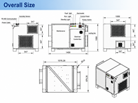 Nouveau déshumidificateur industriel professionnel 25 kg/h avec affichage numérique en acier inoxydable pour la fabrication complexe et les grandes surfaces