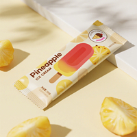 Sachet d'emballage personnalisé à scellage arrière pour crème glacée, film plastique PE haute barrière pour aliments surgelés