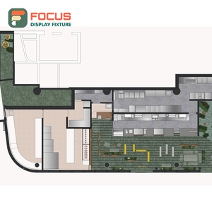 Vitrine à café illuminée, finition bois mat, aménagement en coin, vitrine de magasin, vitrine à café - Product Image 4