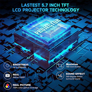 <span class=keywords><strong>Projecteur</strong></span> intelligent Rigal RD-836A sur pied pour extérieur, cinéma, camping, projets artistiques, WIFI 6, prise en charge 4K, <span class=keywords><strong>projecteur</strong></span> LCD portable pour extérieur - Product Image 2