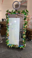 Miroir photo portable pour fête et mariage avec compatibilité appareil photo reflex, modèle Keft-02 65/55 pouces