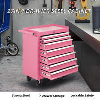 Chariot à outils en fer à 7 tiroirs, 27 et 21 pouces, pour atelier, avec système de verrouillage à clé, haute qualité, fabrication OEM/ODM/OBM en Chine