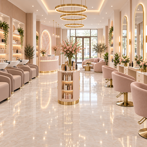 Banc de travail moderne pour salon de manucure, présentoir de beauté personnalisé, personnalisation complète de la pièce pour la décoration intérieure du salon - Product Image 3