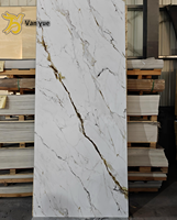 Panneaux muraux en PVC imitation marbre brillant, ignifuges, design moderne, pour la décoration de la maison, vente en gros