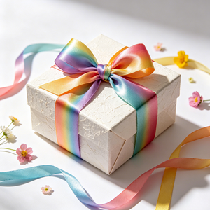 Lazo de Satén Vibrante Arcoíris, Lazo Decorativo Multiusos para Cumpleaños, Fiestas, Ramos de Flores, Embalaje de Regalos - Product Image 2