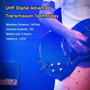 Swiff/système <span class=keywords><strong>sans</strong></span> <span class=keywords><strong>fil</strong></span> de basse transmetteur et récepteur UHF technologie numérique <span class=keywords><strong>ampli</strong></span> de <span class=keywords><strong>guitare</strong></span> - Product Image 5