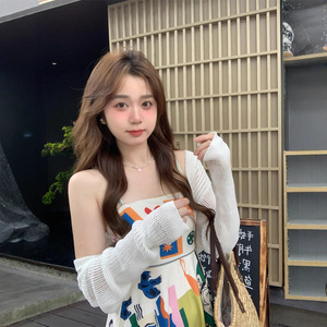 American Retro Ethnic Style Oil Painting Graffiti Print Suspender Dress 2025 Summer High End Long Dress For Women - Product Image 1