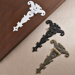 Platinum Link Retro Furniture Hinges Zinc Alloy 105 Degree Opening 4 Holes Per Leaf <b>Antique</b> Bronze Finish For Wooden Boxes - Product Image 1