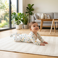 Pijama de una pieza para bebé, 100% algodón, manga larga, pelele con pies, ropa de dormir para recién nacido, unisex, venta al por mayor de fábrica